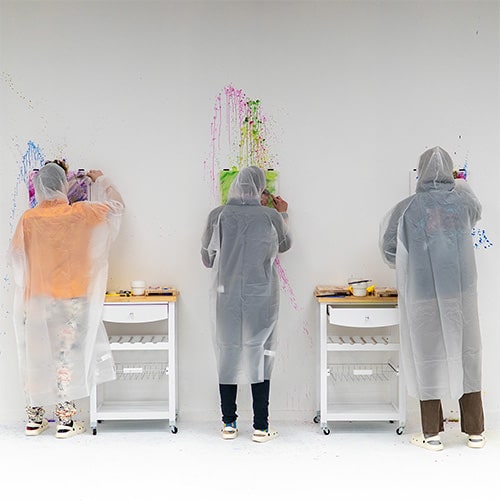 A group painting at Splash Lab